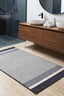 Badematte Linea – Grau – maschinell gewebt, Flor 100 % Polypropylen