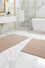 Badematten-Set Linea 2-teilig – Beige – maschinell gewebt, Flor 100 % Polypropylen