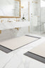 Badematten-Set Linea 2-teilig – Grau – maschinell gewebt, Flor 100 % Polypropylen
