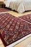 Bettumrandung Afgan 3-teilig – Bordeaux – maschinell gewebt, Flor 100 % Polypropylen