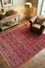 Teppich Afgan Mosaik – Rot – maschinell gewebt, Flor 100 % Polypropylen