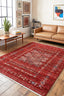 Teppich Afgan Rahmen – Rot – maschinell gewebt, Flor 100 % Polypropylen – Ansicht 3