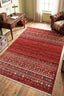 Teppich Afgan Streifen – Rot – maschinell gewebt, Flor 100 % Polypropylen – Ansicht 3