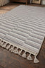 Teppich Grove – Grau-Rosé – maschinell gewebt, Flor 100 % Polyester