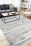 Teppich Lines – Grau – maschinell gewebt, Flor 100 % Polyester