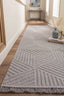 Teppich Petek – Grau – maschinell gewebt, Flor 100 % Polyester