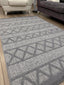 Teppich Skandi – Grau – maschinell gewebt, Flor 100 % Polyester